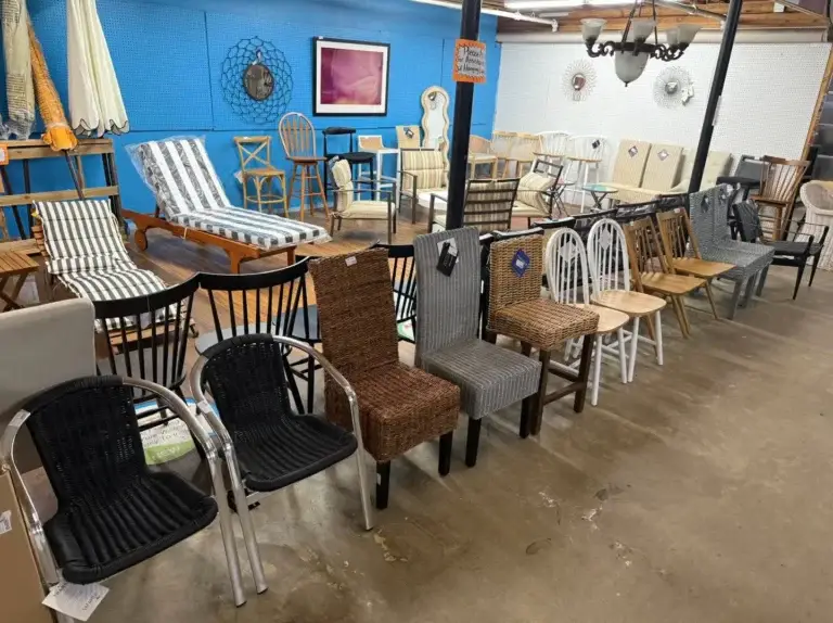 Indoor & Outdoor Dining Chairs Display at The Re-Store Warehouse