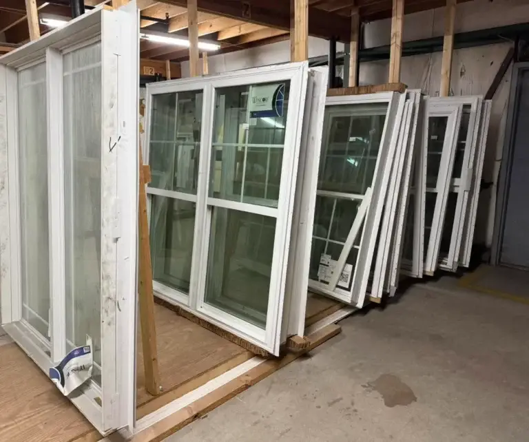 New Vinyl Replacement Windows & Sliding Glass Doors at The Re-Store Warehouse