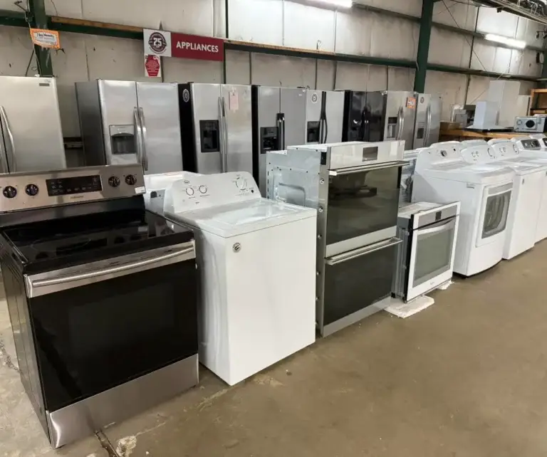 Used Kitchen & Laundry Appliances Display at The Re-Store Warehouse